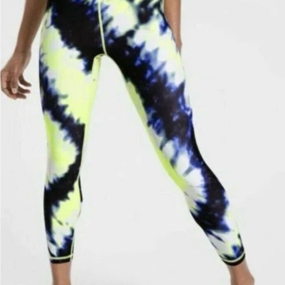 Athleta Neon Lime Elation Tights NWOT